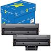 alphaink 5 Risme Golden Star A4 500 fogli 75gr + 2 Toner Compatibili con Samsung MLT-D111 MLT-D111S 1800 Copie per stampanti SL M2026W M2020W M2020 M2022 M2026 M2070 M2070FW M2071FH M2078