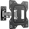 PureMounts Supporto a parete per monitor TV, supporto universale inclinabile e girevole, VESA 200x200 mm massimo, per monitor TV piatti e curvi da 23-43 pollici fino a 30 kg, nero