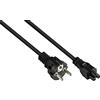 Good Connections P0005-S018 - Cavo di alimentazione da 1,8 m con contatto di messa a terra tipo E+F (CEE 7/7, dritto) a C5 (dritto) per notebook, 0,75 mm², nero