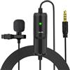 Moman S8 Lapel microfono con clip da 8 metri, microfono lavalier, condensatore omnidirezionale, mini clip microfono con cavo per fotocamera DSLR, cellulare, registratore audio, mixer, intervista,