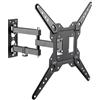 PureMounts Supporto a parete per TV, supporto universale inclinabile e girevole con braccio articolato, VESA massimo 400x400 mm, per monitor TV piatti e curvi da 23-55 pollici fino a 30 kg, nero