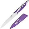 IBILI Multiuse Kitchen Knife Easycook with Guard, Stainless Steel, Purple/White, 20 x 5 x 2 cm