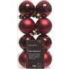Kaemingk Palline Natalizie Rosso Scuro Bordeaux mix d4 16 pz