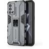 SEAHAI Cover per Realme GT Master Edition, [Militare Anti-Caduta] Cornice Paraurti in Silicone Morbido Ultra Sottile Custodia, con Supporto Pieghevole Nascosto Kickstand - Grigio