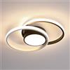 Comely Plafoniere LED, Lampada da Soffitto 42W, Creativo Rond Plafoniere Moderno per Soggiorno Cucina Bagno Camera da Letto Corridoio, Luce Naturale 4500K, Diametro 40cm, Nero