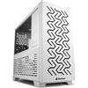 Sharkoon Case Sharkoon MS-Z1000 - Mini-Tower, pannello frontale in acciaio, pannello laterale in vetro temperato, Micro-ATX, Bianco