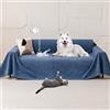 Loiion Copridivano 3 Posti, Protezione Graffi Gatto, Impermeabile Copri Divano Antigraffio Gatto Cani, Copridivano Mobili Protector, Protezione Divano Graffi Gatto, Blu Marino, 340x180cm