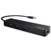 LOGILINK HUB DE 3 PUERTOS USB 3.1 TYPE C W/GIGABIT LAN NEGRO UA0313