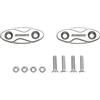 ACCOSSATO Coppia tappi coprifori specchietti Accossato argento per Honda Cbr 600 RR dal 2004 al 2016 (CC 600)
