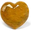 EUSICE - Cuore Diaspro Giallo, Pietra Naturale per il Benessere, Cristallo Levigato a Mano per Litoterapia, Chakra, Meditazione