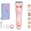 Generic Solys Razor - Rasoio da donna, 2 in 1, elettrico impermeabile e bagnato, per rasatura liscia, professionale, indolore, testina rimovibile, colore rosa