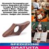 Strumento Fermapagine x Lettura-Segnalibro x Pollice in Legno di Noce Idea Regal
