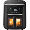 Necchi Friggitrice ad Aria NK815DT, 5L, 1400W, 7 Programmi Preimpostati, Temperature regolabile da 80° e 200°, Timer fino a 60' Progettata per una cucina più sana e gustosa