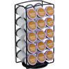 Relaxdays Porta Cialde caffè, Organizer Portacapsule per 30 Capsule Compatibili Keurig, HxLxP: 30,5x16x12,5 cm, Nero