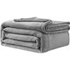 Good Nite Coperta in pile soffice, 200 x 230 cm, per divani, morbida, grande, per adulti, lavabile in lavatrice (grigio, king size)