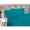Elegant Comfort Lussuoso set di lenzuola 1500 in microfibra di qualità alberghiera, tre linee, ricamate, morbide, 4 pezzi, resistente alle pieghe e allo sbiadimento, misura Twin/Twin XL, turchese