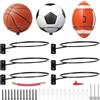 jiuxlaan 6 Pz Supporto da Parete per Pallone da Calcio, Espositore per Pallone, Portapalle Sportivo in Metallo, Supporto per Pallone Basket Palla da Calcio Sport Palla da Basket Rugby Pallavolo Pallacanestro