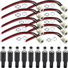 RUNCCI-YUN 10 set 5.5mmx2.1mm connettori dc a pannello，connettore presa jack alimentazione，jack 2.1 5.5， per CCTV Security Camera DVR（Con linea）