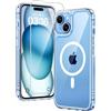 TAURI Cover Magnetica per iPhone 15, Trasparente