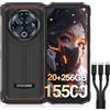 DOOGEE Fire 6 Power Rugged Smartphone, 20GB+256GB/TF 2TB Telefono Indistruttibile, 6.6 15500mAh/33W Octa-Core Cellulare indistruttibile, OTG Ricarica inversa da 18W, 50MP/IP68/Dual SIM/NFC/Face ID