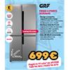 GRF 3C8364S Frigorifero 4 porte, AZIENDA ITALIANA, libera installazione, TOTAL NO FROST, SuperSilnezioso, colore ARGENTO, motore inverter, Nuova classe E