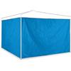 Relaxdays Tende per Gazebo Laterali, Set da 2, Telo Impermeabile in PVC, Pareti 3x2 m, Senza Finestre, Parasole, Blu