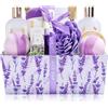 Spa Luxetique Set Bagno Doccia 12 Pezzi alla Lavanda Cesto Regalo Donna Perfetto per San Valentino Festa della Mamma Compleanno e Anniversario Regalo Festa della Mamma, Regalo Natale Donna