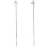 Namana Orecchini Saliscendi in Argento 925 per Donna e Ragazza, Pendenti a Triangolo, a Catena, Lunghi 'Threader Earrings'