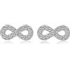 Tuscany Silver Orecchini a lobo infinito con zirconi in argento sterling per donna