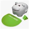 CROCOKID® Hippo Potty - Vasino Portatile 3 in 1 con 120 Sacchetti Igienici, 1-4 anni | Vasino Bimbo Robusto & Divertente a Forma di Ippopotamo, Piedini Antiscivolo & Tappetino Comfort - Verde
