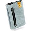 GUGGIARI® Portafoglio Uomo in Pelle di Qualità - Morbido Portafoglio Uomo Slim con Porta Carte di Credito, Portamonete e Contanti - Compatto Porta Carte Credito Uomo con Protezione RFID(CIELO)