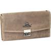 Woodland - camerieri borse in pelle naturale con base in più rafforzata negli portamonete fatto di non trattato Büffellleder in marrone scuro/Taupe
