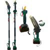 GrecoShop Kit Potatura 3 in 1 composto da Motosega a Batteria 6 + Forbice/Forbici/Cesoia a Batteria + Asta Telescopica 128-248cm Batterie 48V adatto per Potatura Alberi Girdini Rami Vigneti Arbusti