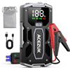 ACEZUK Avviatore Batteria Auto, 4000A Avviatore di Emergenza per Auto/Moto(7.0L Gas or 5.5L Diesel) Starter Batteria Auto Portatile Jump Start con LED/LCD Booster Avviamento Auto