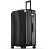 LEVEL8 Valigia Bagaglio a Mano 78CM Valigia Trolley Rigido Ultra Leggero in ABS+PC Valigie con Chiusura TSA e 4 Ruote Doppie Girevoli, 78x52x30CM, 104L, Nero