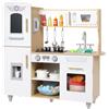 MAMIZO Cucina Bambini Legno, Cucina Giocattolo per Bambini, Cucina per Bambini in Legno con Luci e Suoni, Cucina da Gioco Ludica con Accessori da Cucina per Bambini, Cucina Legno, 79x82x30 cm, Colore Legno