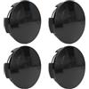 Tomotato 4 Pezzi Coprimozzo Auto 57mm Nero Universale - ABS Rinforzato con Clip Acciaio Antiruggine, Ø Interno 50mm, Altezza 18mm