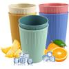 XIAQICA 6 Pezzi Bicchieri Riutilizzabili Tazza per Bere 380 ml Tazza di Caffè 6 Colori PP Bicchieri Infrangibili dura Tazza per spazzolino denti tazza per il latte tazza per Coca-Cola per Adulti e Bambini
