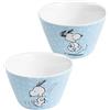 United Labels The Peanuts Snoopy - Ciotola per cereali, 500 ml, colore: Blu con pois