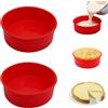 WWYSSZ 2 Pezzi 8 Pollici Rotonda Stampi in Silicone per Dolci, 20cm Rotonda Tortiera in Silicone, Stampo Torta Silicone Rotondo, Antiaderenti e Rilascio Rapido, per Torte a Strati,Formaggio,Tortee Chiffon