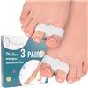 HALUTO 3 paia / 6 pezzi Separatore dita piede - Alluce valgo correttore - Distanziatore dita piedi - Divaricatore alluce valgo - Proteggi dita piedi - Dita a martello correttore