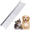 Wasuqo Pettine 2 in 1 per cani, in acciaio inox con denti arrotondati pettine gatto,pettine per cani,pettine per cani pelo lungo,pettine gatto pelo lungo,medi e piccoli e animali con pelo lungo o corto