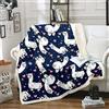 Loussiesd Coperta in pile con lama a lama, per ragazze, in stile sherpa, con motivo a cuore, per divano, divano, divano, coperta per camera matrimoniale, 152,4 x 200,7 cm