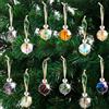 Bekeify 12 Pezzi Palline di Natale di Cristallo 2.2cm Palle di Natale Addobbi e Decorazioni per Albero di Natale Prisma Rotondo per uso Esterno e Interno Decorazioni Matrimoni Casa Festa