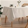 GAMUSI Tovaglia Natale tinta unita filo dorato tavolo da pranzo rettangolare decorazione natalizia 140 x 350 cm colore grigio anima/argento