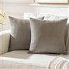 Aisybaklyn Copricuscini Divano 40x40cm Grigio Velluto a Coste Morbido Copri Cuscini per Divano Moderno Decorativo 2 Pezzi Federe Cuscini Divano per Soggiorno Camera da Letto Salotto Divano