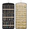 Aucuu Organizer per Gioielli da Appendere, Hanging Jewelry Organizer per Armadio, Storage Doppia Faccia per Gioielli, Porta Orecchini da Parete con 39 Tasche e 3 ganci a Forma di Onda