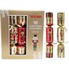 Toyland® Confezione da 10 grandi crackes di lusso senza scatto - Bomboniere per cene - Schiaccianoci e tartan - Decorazione per la tavola di Natale