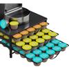HFHOME Cassetto Porta Capsule Dolce Gusto a 3 Livelli, Porta Cialde in Metallo Spesso per 90 Capsule, Porta Capsule con Piedini Antiscivolo e Scorrimento Silenzioso per Cucina e Ufficio