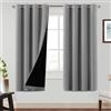 BellaHills Tende Oscuranti per Interni 2 Pezzi L140 x A175 cm, Termiche per Soggiorno e Camera da Letto, ad Anelli, Moderne, Grigio Tortora